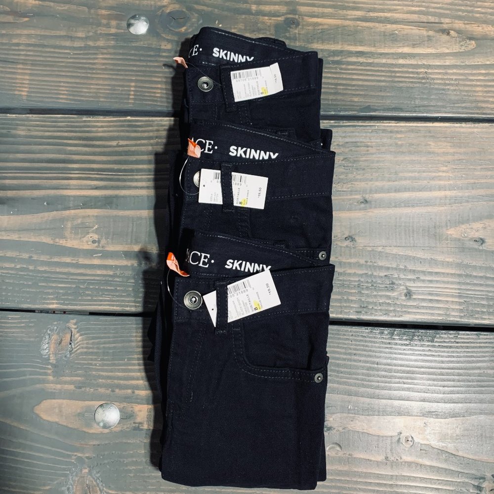 NWT- BUNDLE Black Jeans- 8 Slim Pack of THREE